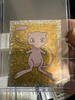 Pokemon Rare Mew Prism Holo Pokemon Sticker Card S25 1999 Merlin - Image 1