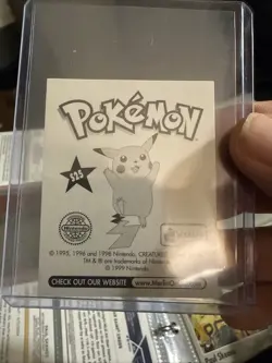 Pokemon Rare Mew Prism Holo Pokemon Sticker Card S25 1999 Merlin - Image 2