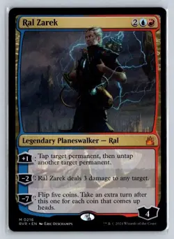 MTG Ravnica Remastered #216 Ral Zarek Mythic Legendary Planeswalker - Image 1