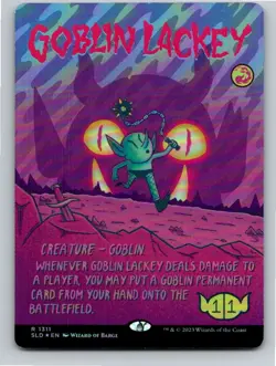 Magic the Gathering Foil Goblin Lackey Secret Lair #1311 Borderless MTG - Image 1
