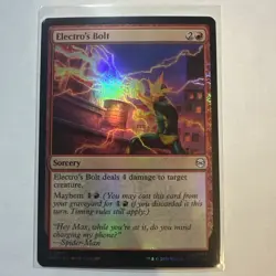 NM Foil Electro's Bolt, MTG, Marvel's Spider-Man, Magic the Gathering, 77 - Image 1