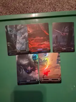 MTG Full Art Basic Land Lot 5 EOE - Island Swamp Forest Mountain Plains Foil - Image 1