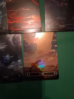 MTG Full Art Basic Land Lot 5 EOE - Island Swamp Forest Mountain Plains Foil - Image 5