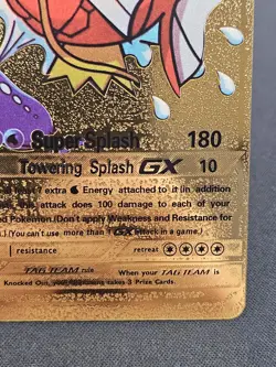 Magikarp & Wailord GX 161/181 Super Splash 300HP Pokemon Gold Foil Fan Art - Image 4