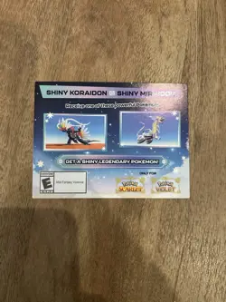 Pokemon Scarlet And Violet Serial Codes Shiny Koraidon or Miraidon UNSCRATCHED! - Image 1