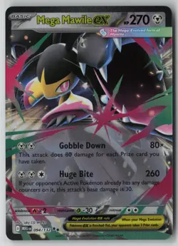 Mega Mawile ex 094/132 Pokemon TCG Me01: Mega Evolution Holo (Near Mint) NM - Image 1