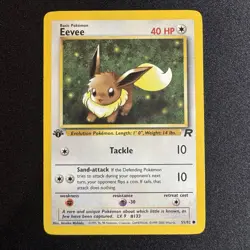 Pokemon TCG Team Rocket 1st Edition Common Eevee 55/82 - Image 1