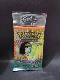Pokemon Gym Heroes Booster Pack Charity Art SEALED Long Crimp VINTAGE WOTC - Image 1