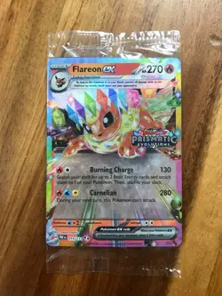 Pokemon Prismatic Evolutions Flareon ex 014/131 Surprise Box Stamped Sealed QTY - Image 1