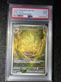 2023 Pokemon Scarlet & Violet Obsidian Flames Ninetales #199/197 PSA 9 - Image 2