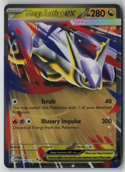 Mega Latias ex 100/132 Pokemon TCG Me01: Mega Evolution Holo (Near Mint) NM - Image 1