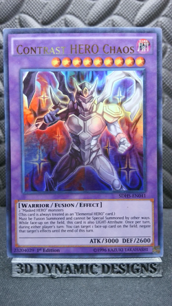 | Yugioh Contrast HERO Chaos SDHS-EN041 1st Edition LP 🔥 | - Image 1