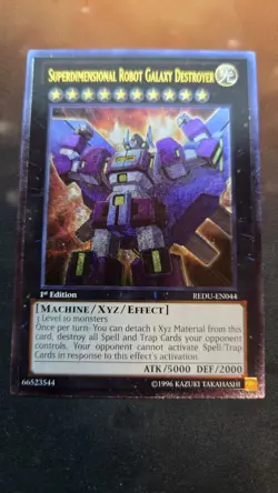 YuGiOh Superdimensional Robot Galaxy Destroyer REDU-EN044 1st Ultimate Rare NM - Image 1