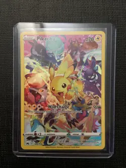 Pokemon Pikachu TCG Full Art Secret Rare Holo Card 160/159 Crown Zenith - Image 1