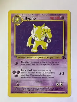 1999 Hypno 23/62 Fossil Pokemon Card TCG WOTC - Image 1