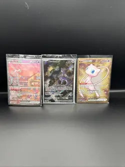 Mewtwo and Mew Pokemon 151 Ultra Premium Collection Promo 3 Card Lot - Image 1
