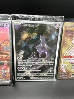 Mewtwo and Mew Pokemon 151 Ultra Premium Collection Promo 3 Card Lot - Image 3