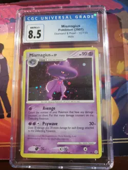 Mismagius Holo Rare Swirl Pokemon Card TCG 10/130 Diamond Pearl 2007 CGC 8.5 - Image 1