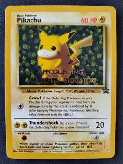 Pokemon Pikachu # 1 LPP Collecting Stamp WOTC Black Star Promo Card - Image 1