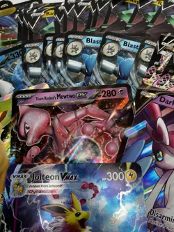 Jolteon VMAX Blastoise EX Rayquaza V Team Rocket Mewtwo 36 Jumbo Card Lot!!!! - Image 3