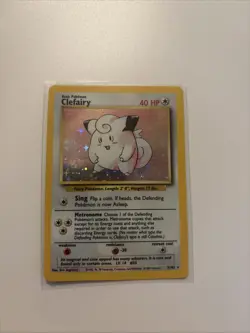 Pokemon TCG Piepi (Clefairy) Base Set, Holo Unlimited Rare Card 5/102 - Image 1