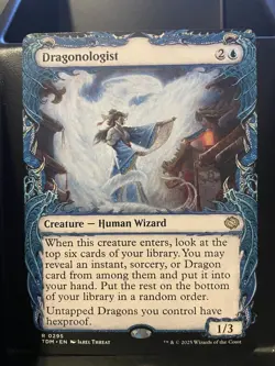 Dragonologist SHOWCASE NM/M Tarkir Dragonstorm MTG Magic Card - Image 1