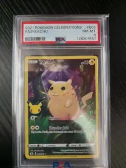 Pokemon TCG Celebrations Pikachu Holo Full Art Rare Card 005/025 PSA 8 - Image 1