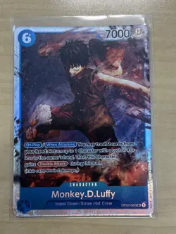 One Piece Card Game Monkey.D.Luffy SR OP02-062 Paramount War English - Image 1