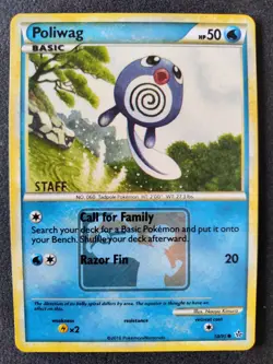 Pokemon Poliwag Staff Stamp League Play Promo Unleashed Set 58/95 NM/MINT Card - Image 1