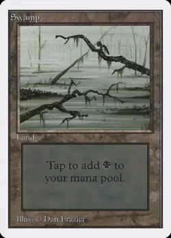 Swamp (C Dark) Unlimited NM Basic Land MAGIC THE GATHERING MTG CARD ABUGames - Image 1