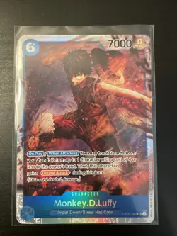 One Piece Card Game Monkey.D.Luffy SR OP02-062 Paramount War English - Image 1