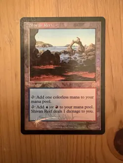 Shivan Reef FOIL Apocalypse NM Land Rare SIGNED MAGIC CARD - Image 1