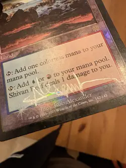Shivan Reef FOIL Apocalypse NM Land Rare SIGNED MAGIC CARD - Image 4