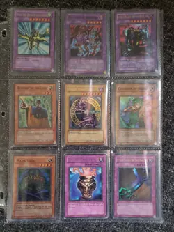 Old School Yugioh Binder Pages First Generation No "EN" Cards All Holo/Rare - Image 2