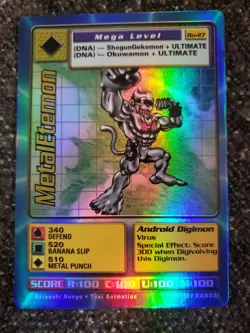 Old School Digimon Battle Series 1 & 2 Cards With Holos And Myotismon Gold Stamp - Image 4