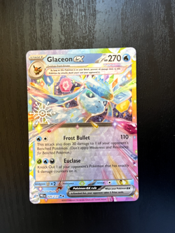 Glaceon ex 26/131 Holiday Snowflake Stamp Promo Pokemon Card Holo Full Art NM - Image 1