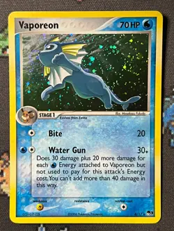 💧 Vaporeon 6/17 - POP Series 3 Cosmos Holo 2006 Pokemon Card - LP - Image 1