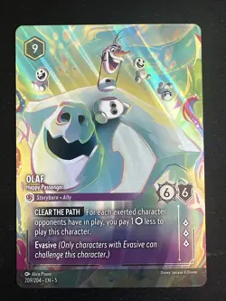 Lorcana Olaf Happy Passenger Holo Foil Card 209/204 Enchanted - Image 1