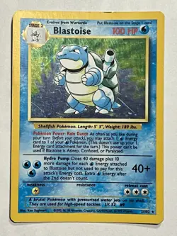 1999 Pokemon TCG Blastoise Holo Card 002 /102 Base Set Rare Vintage - Image 1