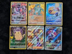 Pokemon Mixed Card Lot (x6) Full Art Trainer Gallery, Pikachu & Black Star Promo - Image 1
