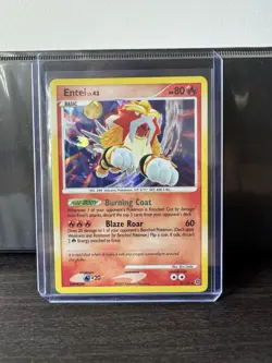 Pokemon Entei Card TCG 4/132 Secret Wonders Cracked Ice Holo Rare LP Condition - Image 1