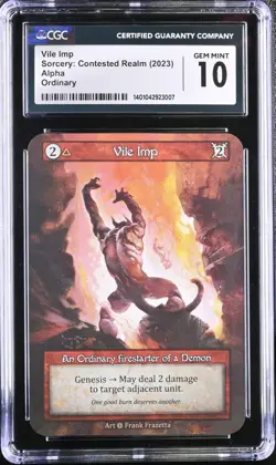 Sorcery: Contested Realm - Alpha Vile Imp CGC 10 Gem Mint TCG Frank Frazetta - Image 1