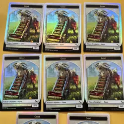 8x NM-Mint, English MTG Foil Goat Token - Foil Unstable Magic the Gathering - Image 2