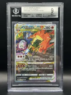 Pokemon TCG BGS 9 Charizard Vstar Promo Full Art SWSH262 *MARKS ON CASE* - Image 1