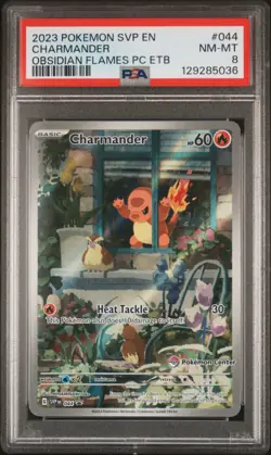 Charmander 044 Pokemon Center Exclusive Promo Card PSA 8 NM-MT - Image 1