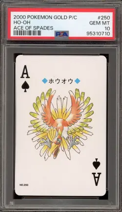 Pokemon Gold Playing Cards Ho-Oh Ace of Spades #250 PSA 10 Gem Mint - Image 1