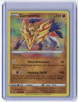 Zamazenta 102/185 Amazing Rare Holo NM Pokemon SWSH04: Vivid Voltage - Image 1