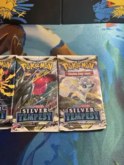 Silver Tempest x4 Packs - Pokemon Full Art Set SWSH Sealed Booster Pack Lot - Image 2