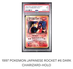 1997 POKEMON JPN ROCKET #6 DARK CHARIZARD-HOLO PSA 7 - Image 1