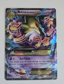 Pokemon TCG 2016 M Alakazam EX 26/124 XY Fates Collide Holo Ultra Rare NM - Image 2